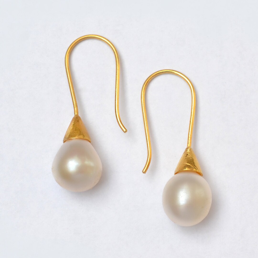 Pearl Earrings, Silver Pearl, Pearl Teardrop Earring