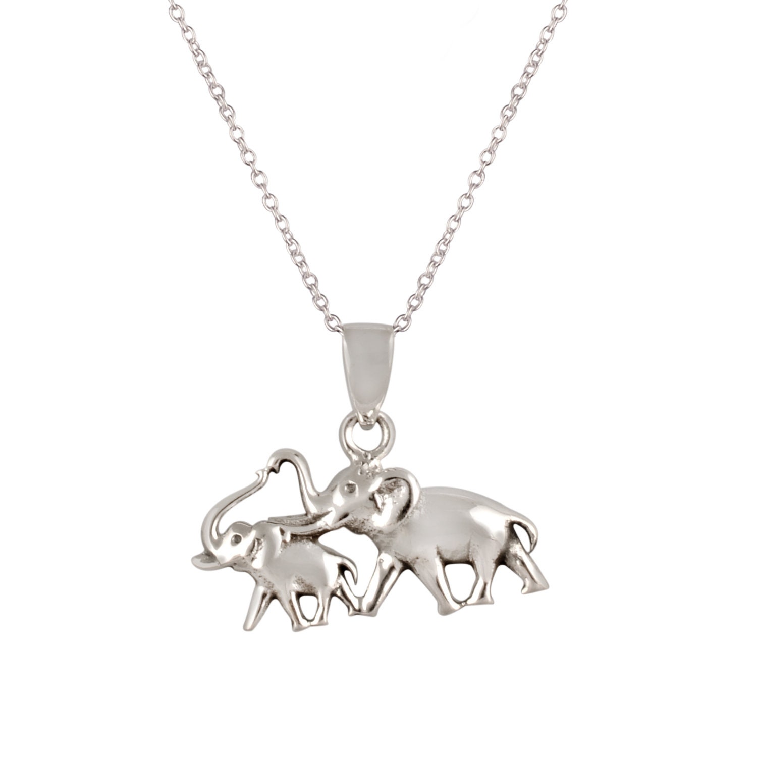 Collana Madre Figlia Argento 925 Con Ciondolo Cuore Elefante Koala Dinosauro Drago - Regalo Festa Della Mamma