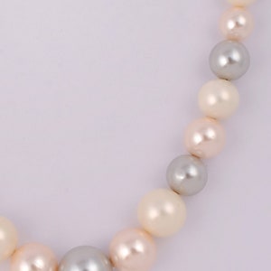 Pearl Necklace, Wedding Pearl Necklace, Bridal Pearl Necklace, Multi-color Pearl necklace, multi colour pearl, Victorian pearl necklace image 6