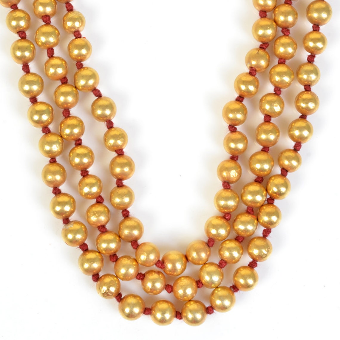 Buy Pure Silver Gold Plated Dholki Necklace Silver Round Beads Necklace