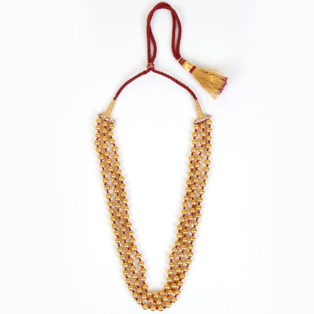 Buy Pure Silver Gold Plated Dholki Necklace Silver Round Beads Necklace