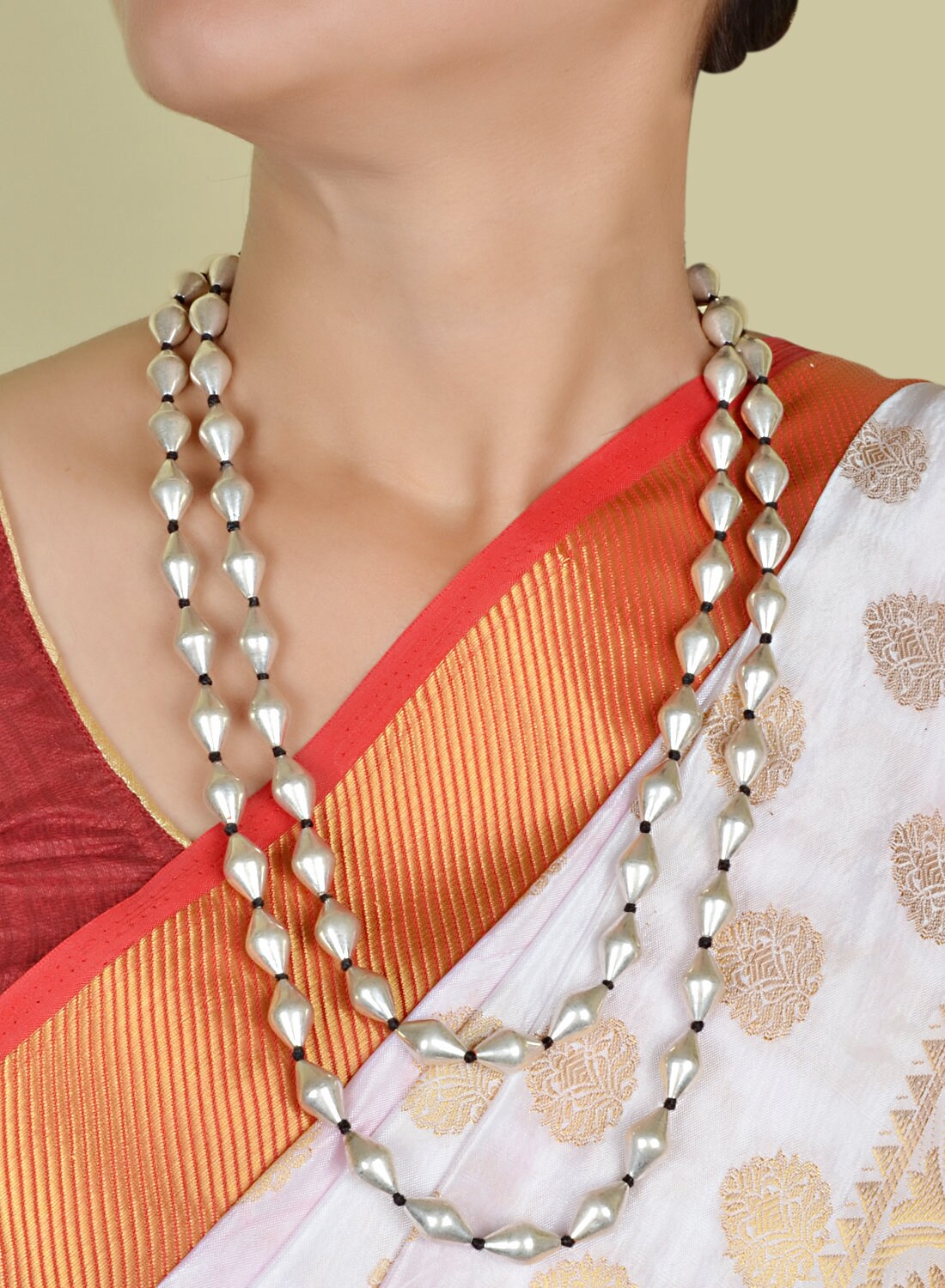 Silver dholki best sale beads