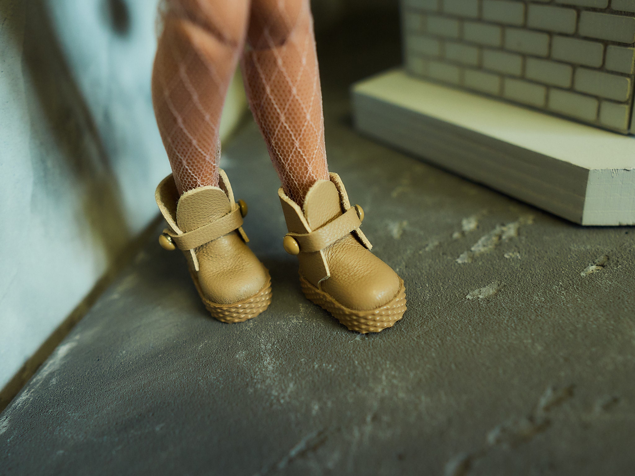 Doll Leather Shoes for 12 inch Doll Blythe Beige Shoes Etsy