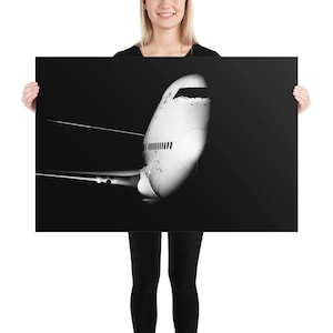 Boeing 747 Jumbo Jet poster - Passenger plane decor - B747 airplane wall art - Aviation gift for pilots and avgeeks
