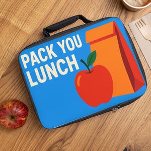 Bolsa de almuerzo colorida: porta alimentos divertido, lonchera para niños, almacenamiento para preparar comidas, bolsa para la escuela o el trabajo, bolsa de almuerzo brillante