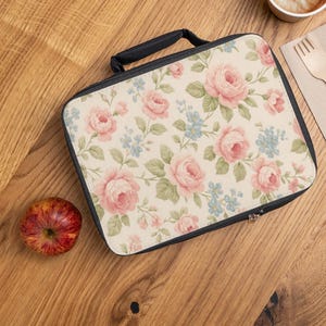 Floral Lunch Bag - Stylish Insulated Tote for Women | Perfect for Picnics, Work, School, Reusable, Eco-Friendly