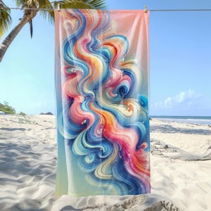 Microfiber Beach Towel – Quick-Dry, Sand-Free & Lightweight | Vibrant Large Travel Towel for Beach, Pool and Vacations