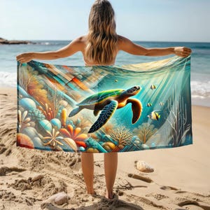Vibrant Sand-Free Quick-Dry Microfiber Beach Towel – Large Lightweight Travel-Friendly Towel for Swimming, Camping, Pool, and Vacations