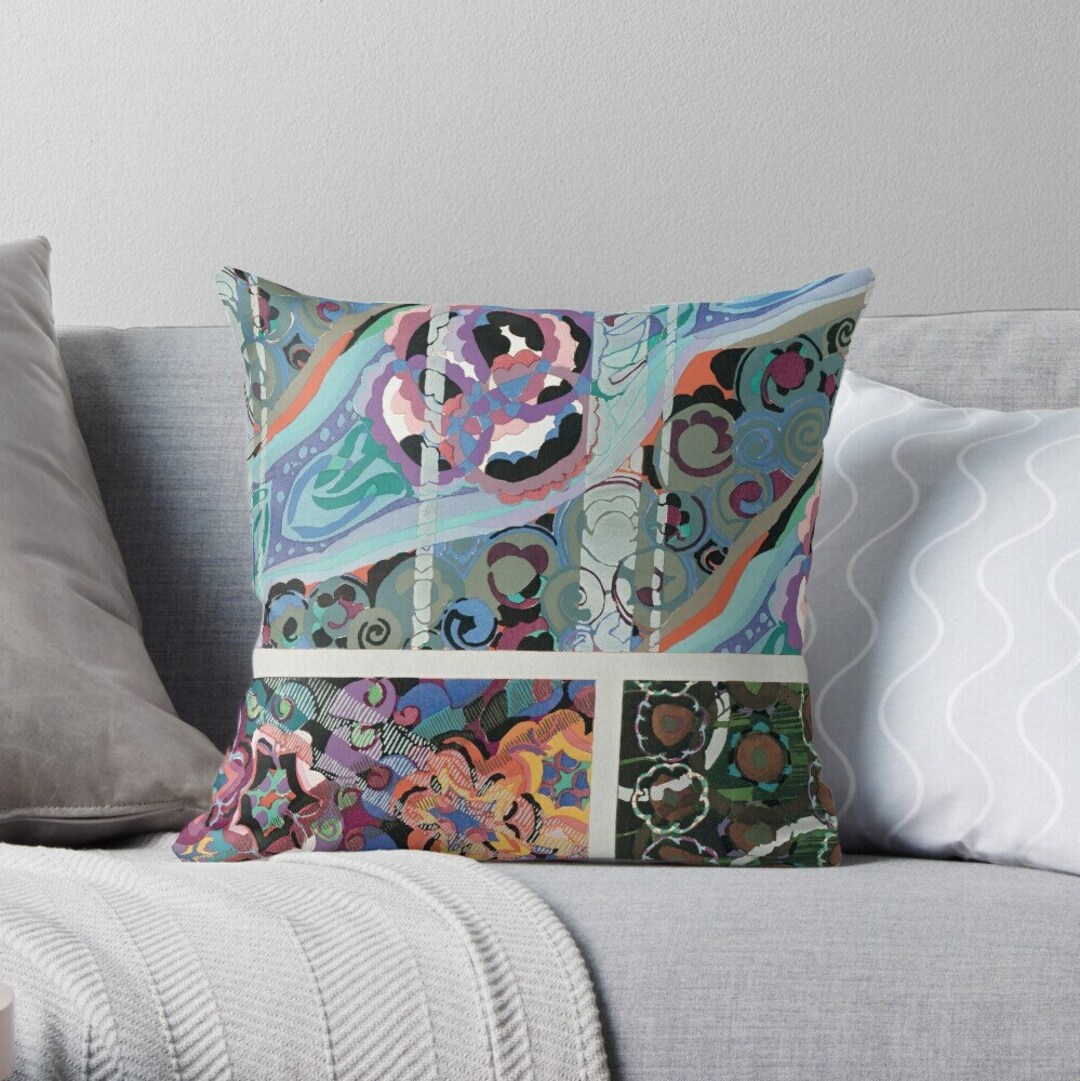 Pillow Cover Edouard Benedictus Art Deco Pattern Variations Etsy