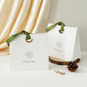 Bolsa de regalo de papel personalizada, bolsa ecológica de alta calidad, bolsa de compras de joyería, bolsa de regalo de lujo, bolsa de regalo de boda, cumpleaños, etc., embalaje de joyería