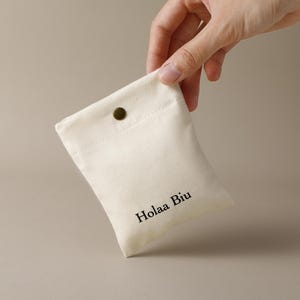 Bolsa de algodón personalizada para joyería con botón: embalaje con logotipo personalizado