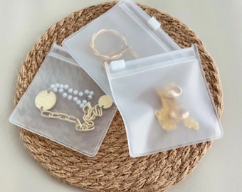 Custom Frosted Jewelry Bag, Matte Packaging with Logo, 100pcs