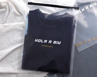 100-1000 Custom transparent zipper bag, clear bag, high quality clothes plastic bag, custom bag for poly mailer