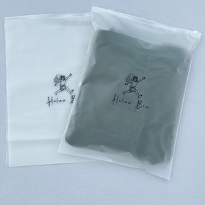 100-1000 Custom Frosted Zipper Bags, clear ziplock bag, high quality clothes plastic bag, custom zip lock bag for poly mailer image 6