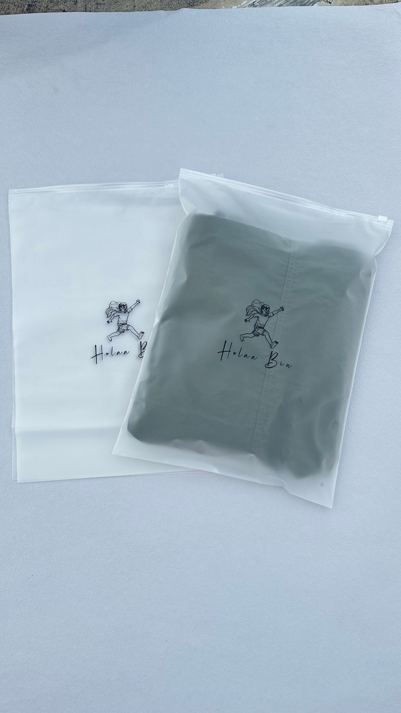 100-1000 Custom Frosted Zipper Bags, clear ziplock bag, high quality clothes plastic bag, custom zip lock bag for poly mailer image 6