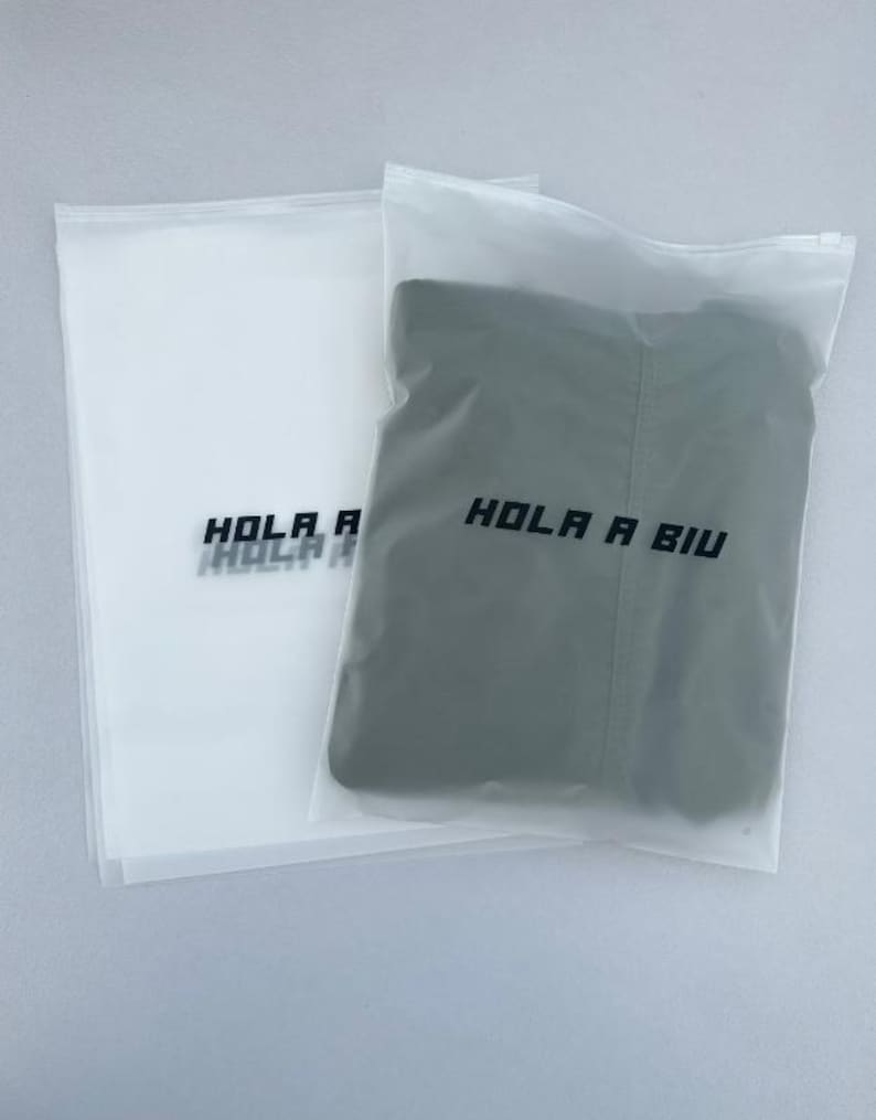 100-1000 Custom Frosted Bags, clear bag, high quality clothes plastic bag, zip bag, custom bag for poly mailer image 3