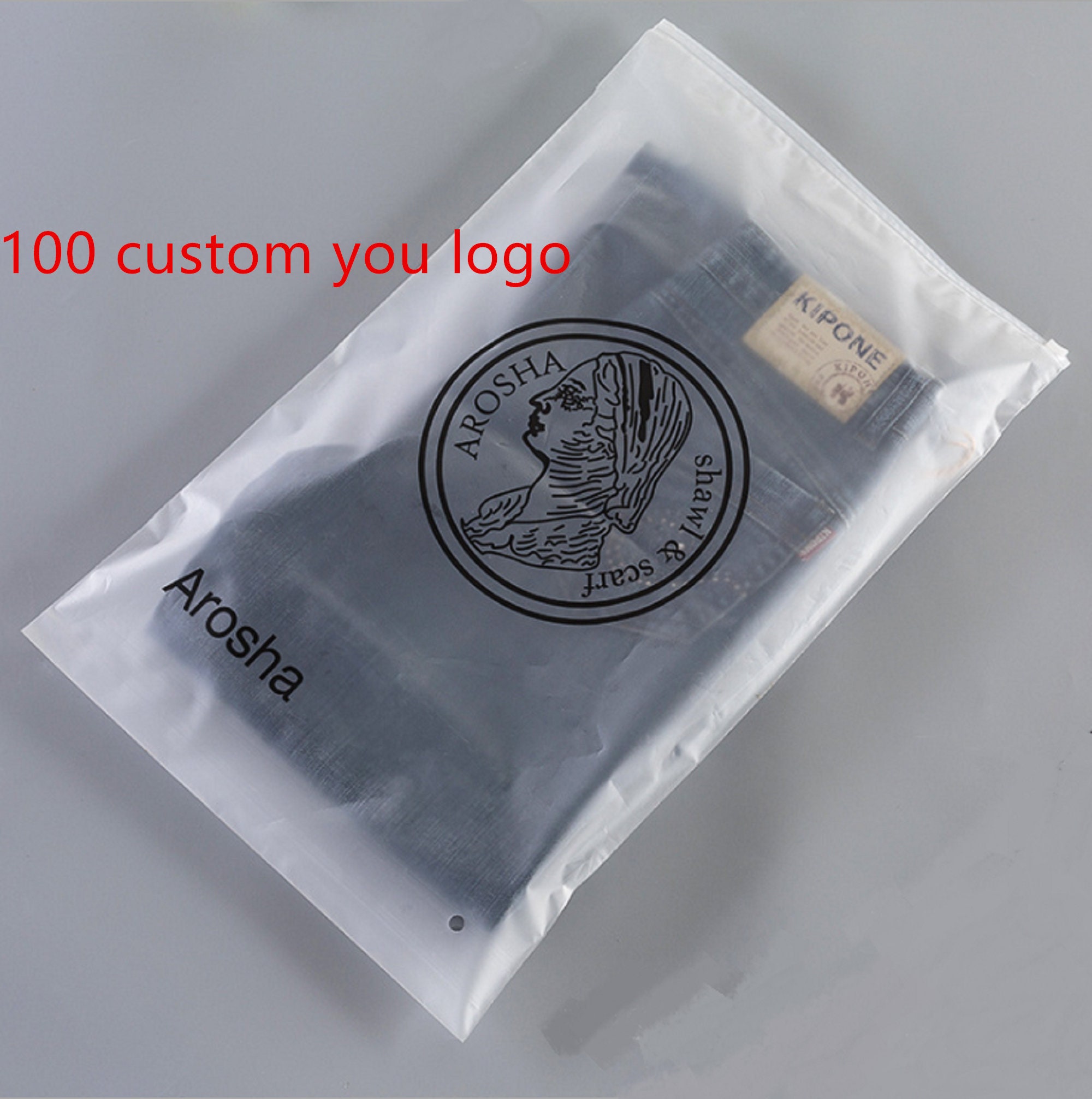 Custom Imprinted Clear Vinyl Zipper Bag