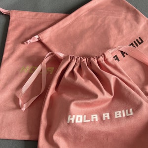 100pcs - Customized High Quality Suede bags storage bag, dust bag，drawstring bag