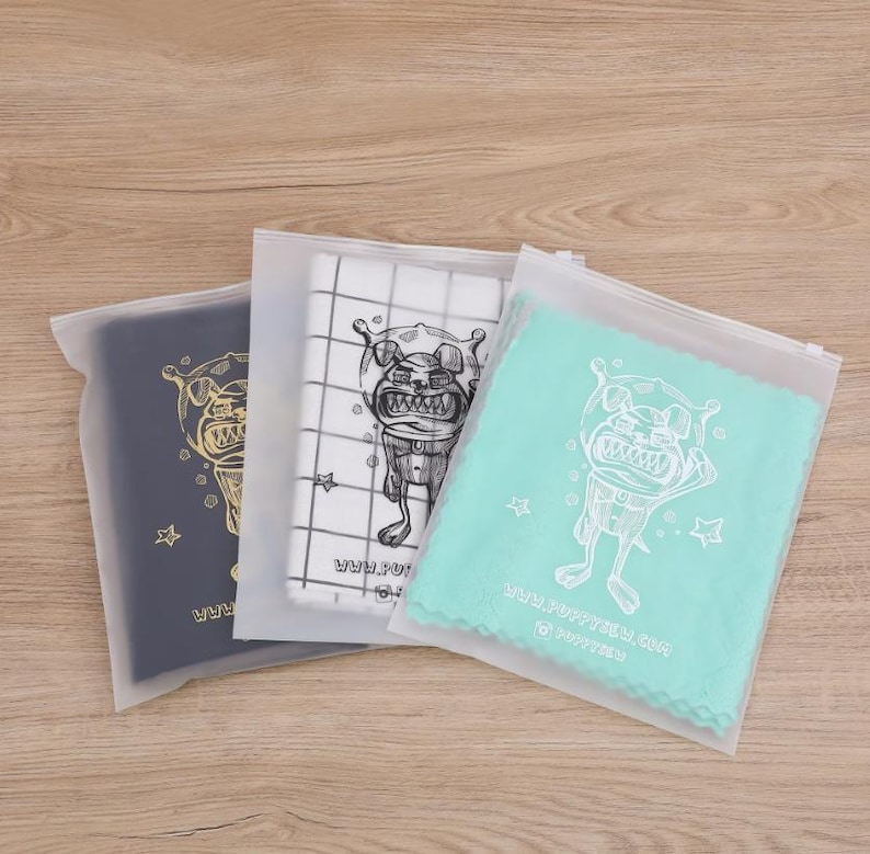 100-1000 Custom Frosted Bags, clear bag, high quality clothes plastic bag, zip bag, custom bag for poly mailer image 4