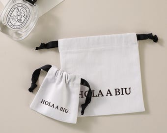 Custom Logo Cotton Twill Pouch: Jewelry, Essential Oils Packaging