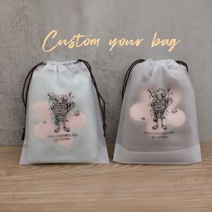 Custom High Quality Drawstring Bag, Product Dust Bag With You Logo, Drawstring Frosted Bag with You LogoStand up bag image 1