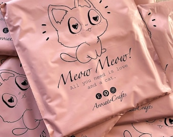 50-500 Pink poly mailer, ready to ship or custom you design pink shipping bag, custom pink postage bag,custom you logo pink package