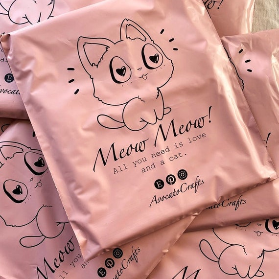 50 500 Pink Poly Mailer Ready to Ship or Custom You Design Pink Shipping Bag Custom Pink Postage Bag custom You Logo Pink Package Etsy