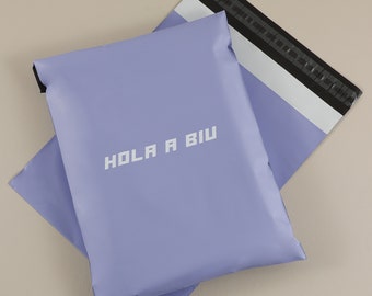 50-500 Custom Purple Poly Mailers Bag, Custom Shipping Bag With One Color Logo, Custom Matte Postage Bag