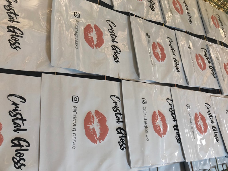 100 Custom poly mailers with handle custom handle shipping Etsy