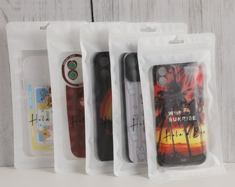 Custom Flat Matte Colored Metallic Foil Resealable  Seal Bags Repacking Pouch with Hang-Hole
