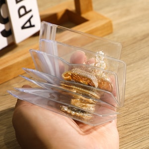 100 buste per gioielli personalizzate, buste trasparenti in PVC, confezioni personalizzate per gioielli di alta qualità, buste per gioielli personalizzate con il tuo logo