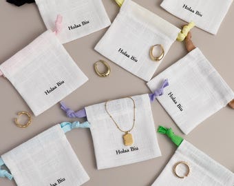 Custom Logo Cotton Twill Pouch: Jewelry, Essential Oils Packaging