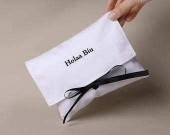 100pcs-Custom Printed Cotton Pouch: Jewelry Gift Bag, Dust Bag