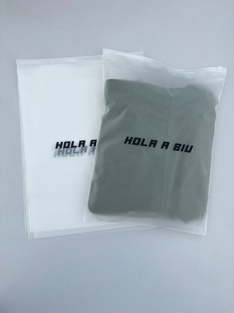 100-1000 Custom Frosted Zipper Bags, clear ziplock bag, high quality clothes plastic bag, custom zip lock bag for poly mailer image 3