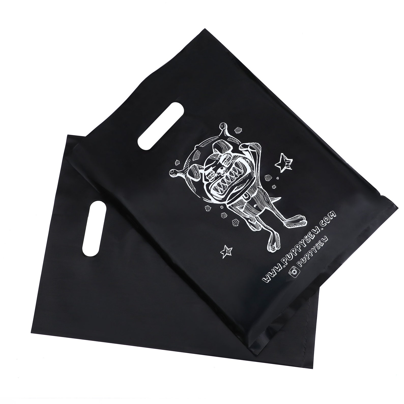 Custom Black Plastic Shopping Bagcustom Boutique Bag High Etsy