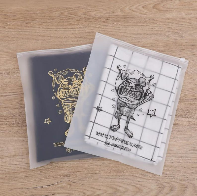 100-1000 Custom Frosted Bags, clear bag, high quality clothes plastic bag, zip bag, custom bag for poly mailer image 5