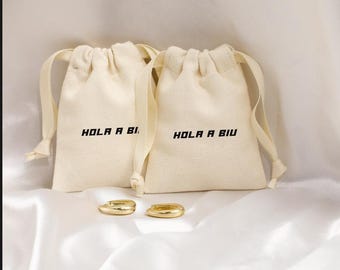 Custom Cotton Drawstring Jewelry Bags: Personalized Logo Packaging, 100pcs