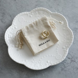 100pcs -Custom Cotton Drawstring Jewelry Bag，customized high-quality jewelry packaging, custom jewelry bag with you logo