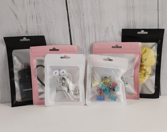 Custom Flat Matte Colored Metallic Foil Resealable Seal Bags Repacking Pouch with Hang-Hole