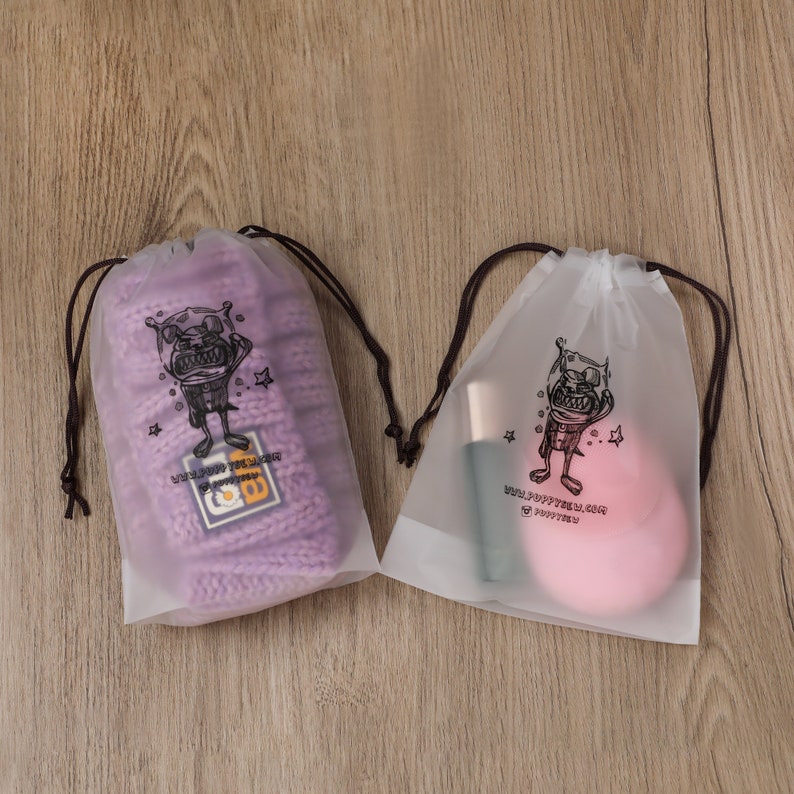 Custom High Quality Drawstring Bag, Product Dust Bag With You Logo, Drawstring Frosted Bag with You LogoStand up bag image 3