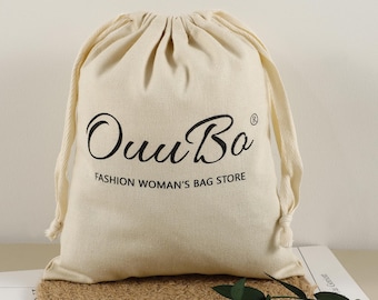Customizable Cotton Drawstring Pouch, Jewelry Packaging Bag