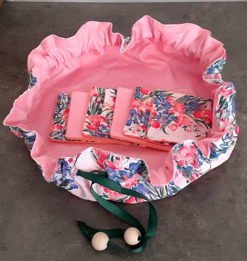 Large purse 45cm and its wipes in recycled textiles.