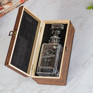 Personalized Whiskey Decanter Set: Engraved Glass Bar Decor