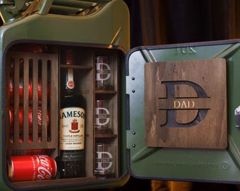 Personalisierte Kanister Mini Bar, Spirituosenschrank, Vatertagsgeschenk