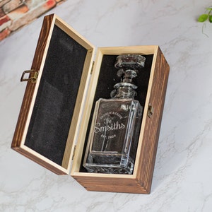 Gifts for Dad Birthday Gift Barware Set Personalized Whiskey Decanter Set Boyfriend Gift, Groomsmen Gifts Christmas Gift image 5