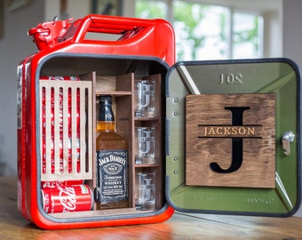 Personalized Jerry Can Mini Bar: Handmade Liquor Cabinet, Men&#39;s Gift