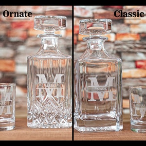 Personalized Whiskey Glass Decanter The Perfect Gift For Him, Boyfriend Gift or Wedding Gift image 6