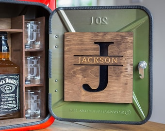 Minibar Personnalisable En Jerrican 20 Litres - Noir Avec Accessoires (flasque, Mugs…) - Idée Cadeau Homme Original - Fermeture à Clé
