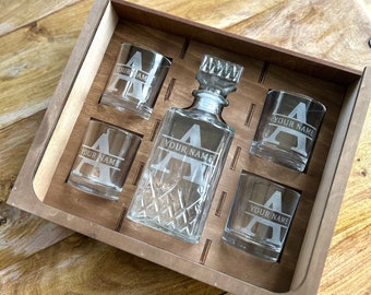 Cadeaux pour hommes - Carafe à whisky personnalisée - Le cadeau parfait pour lui, un cadeau pour un petit ami ou un cadeau de mariage