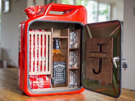 Bar Jerry Can , Coffret cadeau whisky , Cadeau pour lui , Cadeau de Noël ,  Mini bar Jerry Can -  France